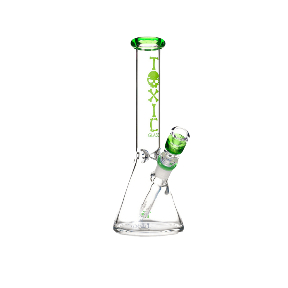 MKGlass TX75 Toxic Beaker Water Pipe 10″ Lime
