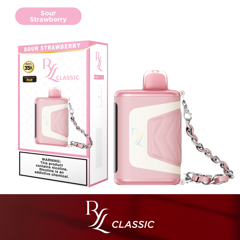 RYL Classic 35k Disposable Sour Strawberry with packaging