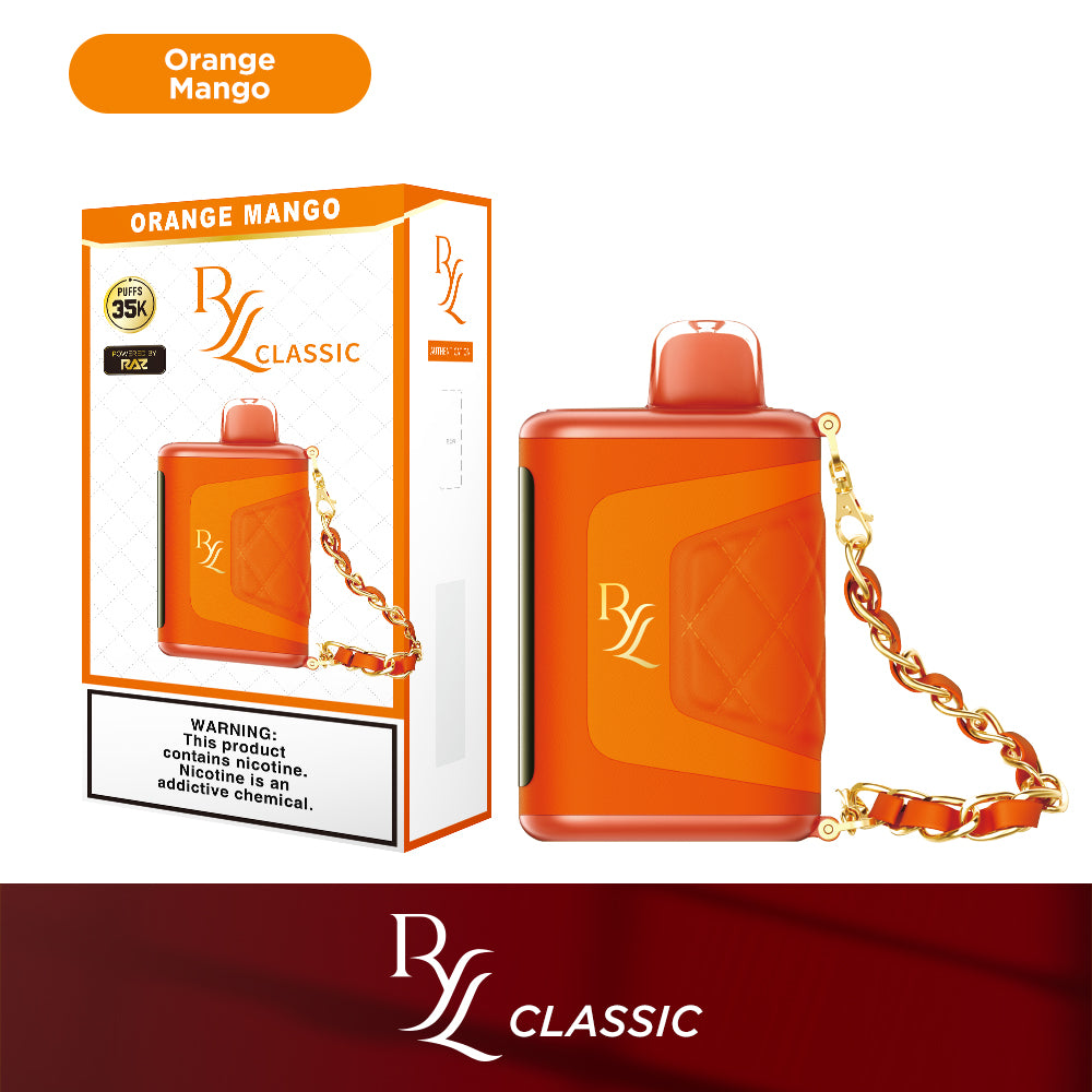 RYL Classic 35k Disposable Orange Mango with packaging