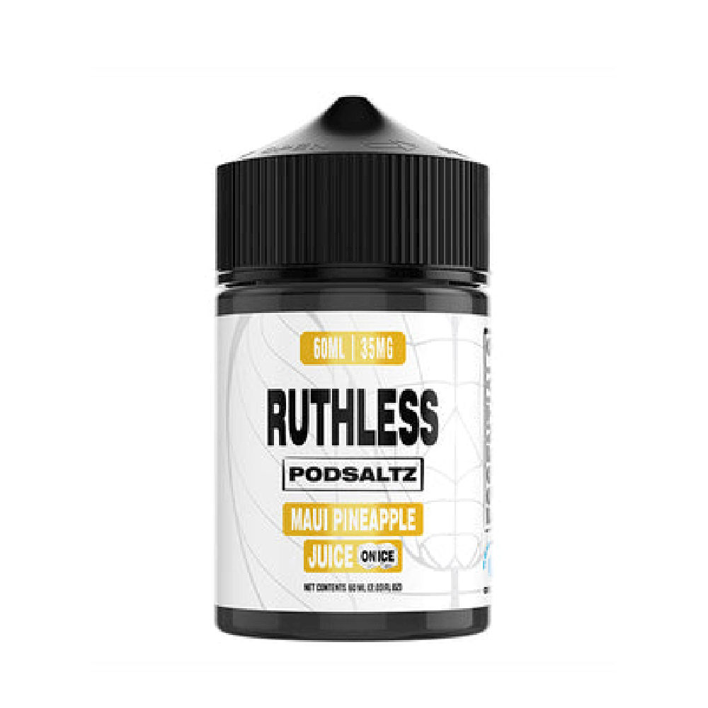 Maui Pineapple Juice on Ice Ruthless Essentials Salts 60mL bottle