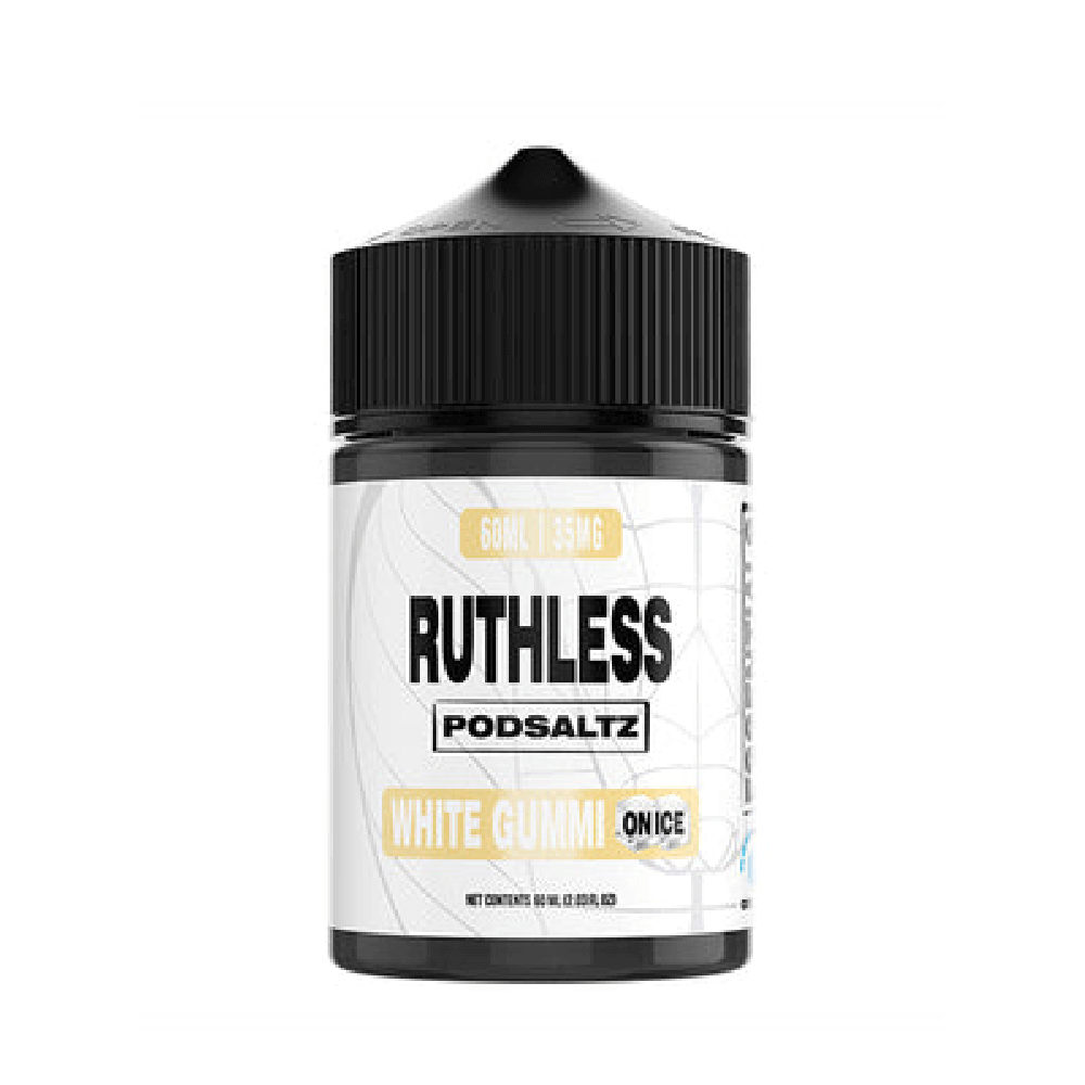 White Gummi on Ice Ruthless Essentials Salts 60mL bottle