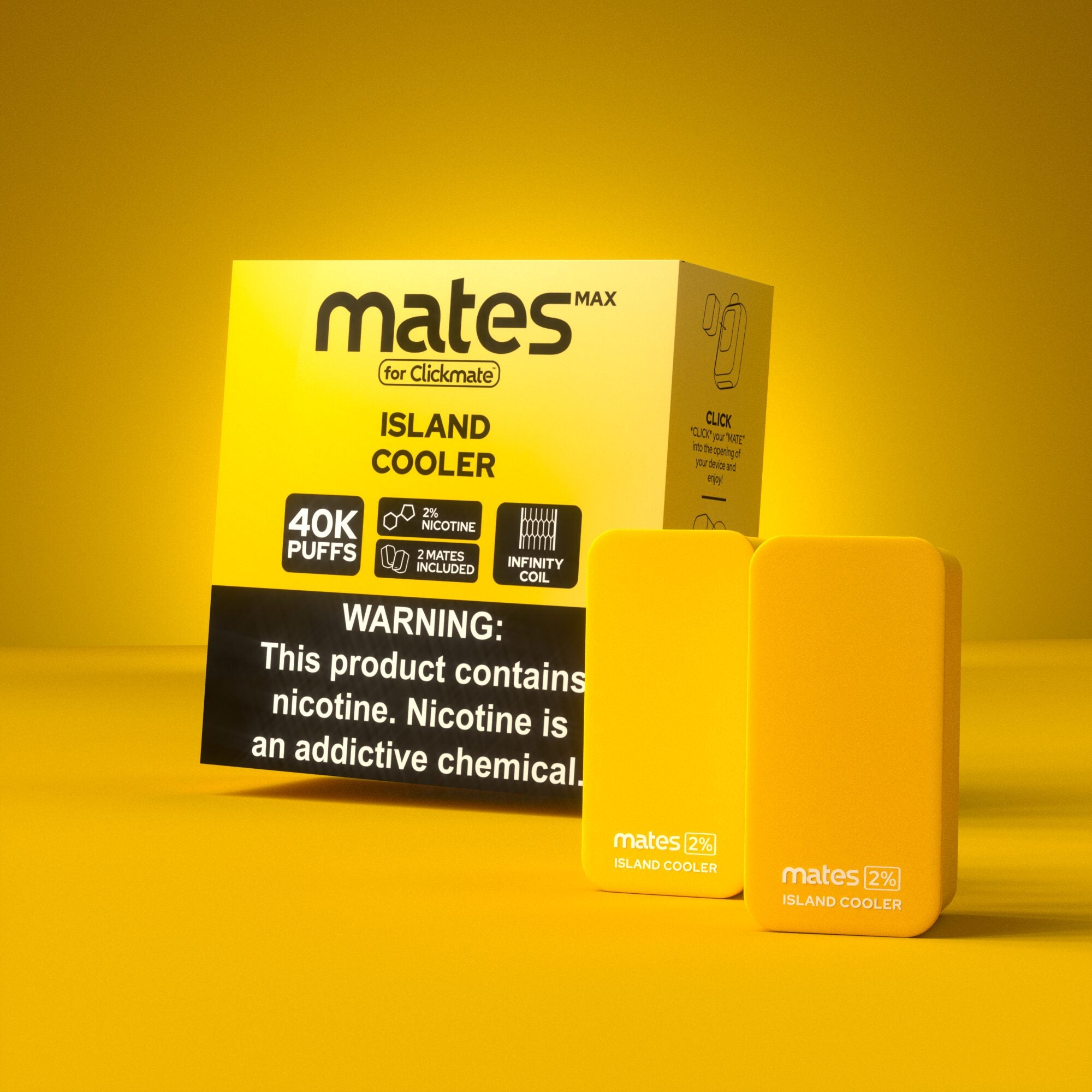 7Daze Clickmates 5% Prefilled Mates MAX (2-Pack) Island Cooler with packaging
