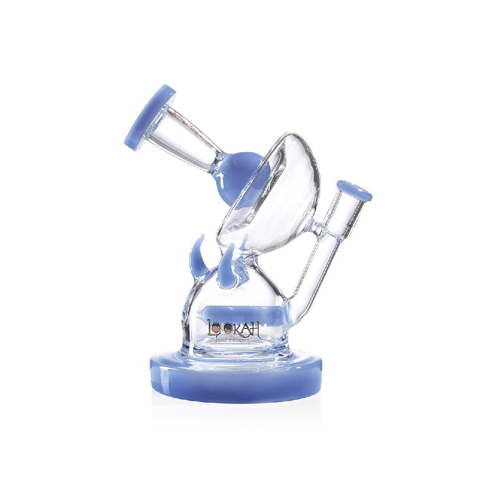Lookah (Dab Rig) 7″ Mini Unique Recycler Water Pipe blue