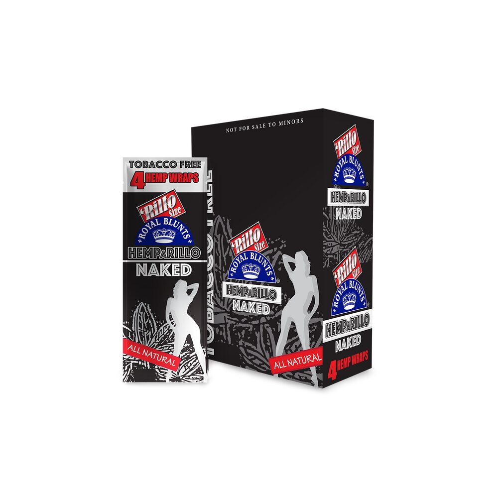 Royal Blunts Hemparillo All Natural - 4 Wraps | Naked with Packaging
