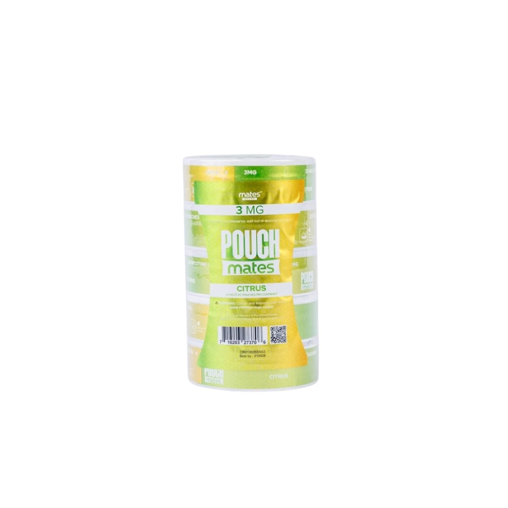 PouchMates (DSPLY 5pc)(Nic Pouch)(20ct Can) Citrus (SAS)