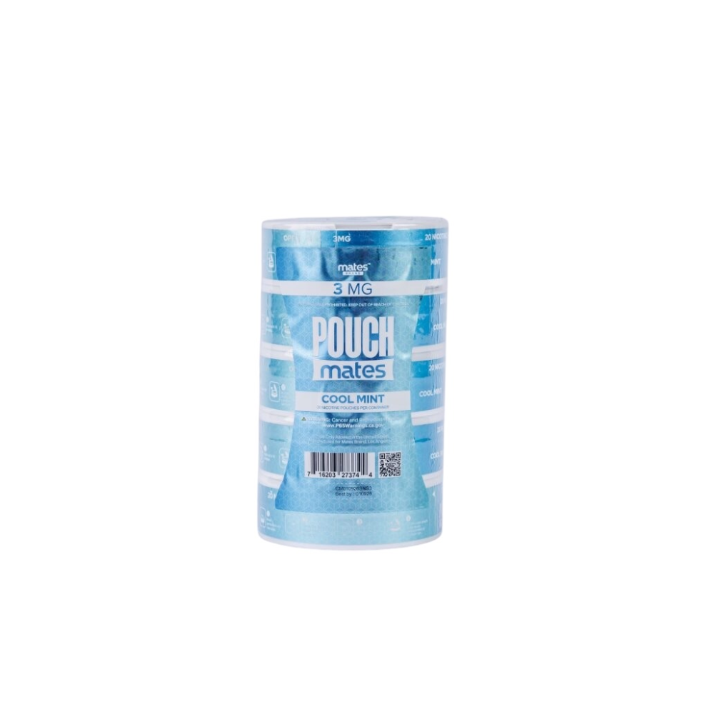 PouchMates (DSPLY 5pc)(Nic Pouch)(20ct Can) Cool Mint (SAS)