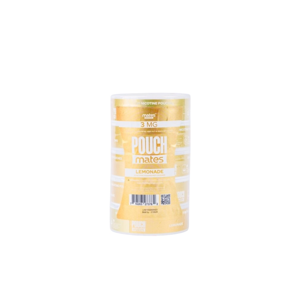 PouchMates (DSPLY 5pc)(Nic Pouch)(20ct Can) Lemonade (SAS)