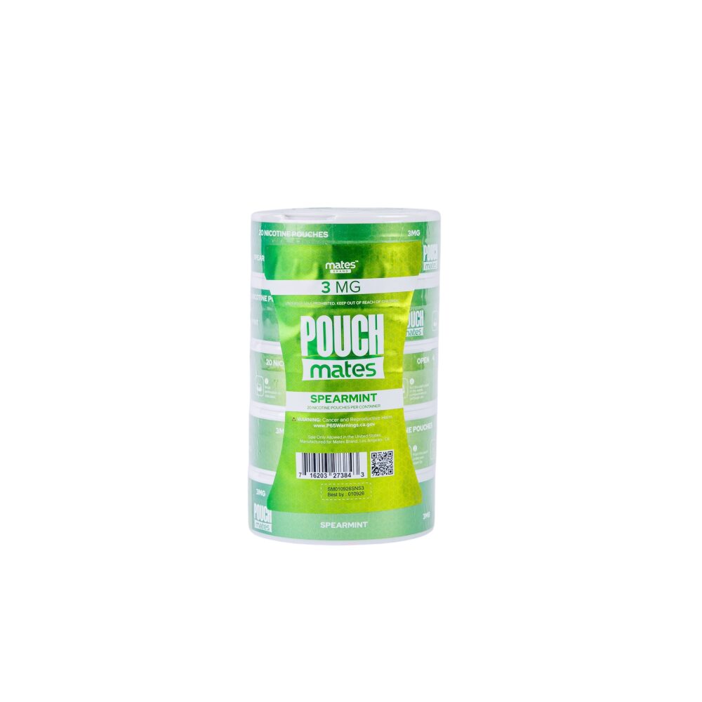 PouchMates (DSPLY 5pc)(Nic Pouch)(20ct Can) Spearmint