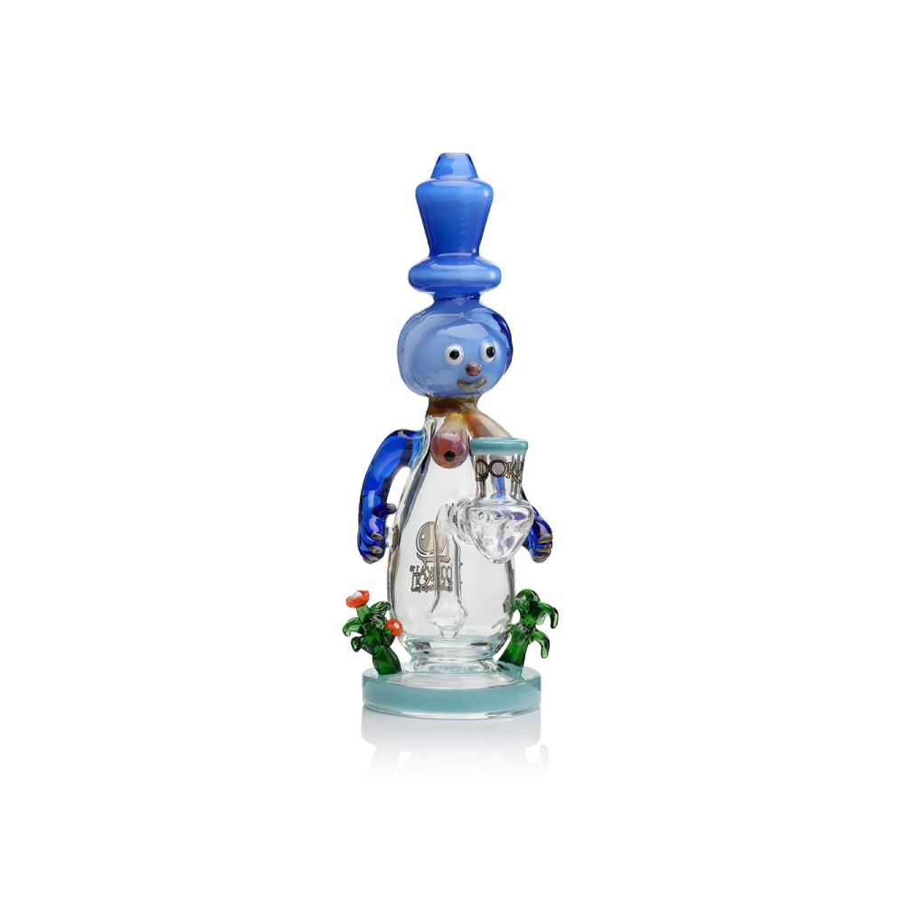 Lookah 9.5” Cute Garden Snowman Dab Rig (WPC1221WB) Water Blue