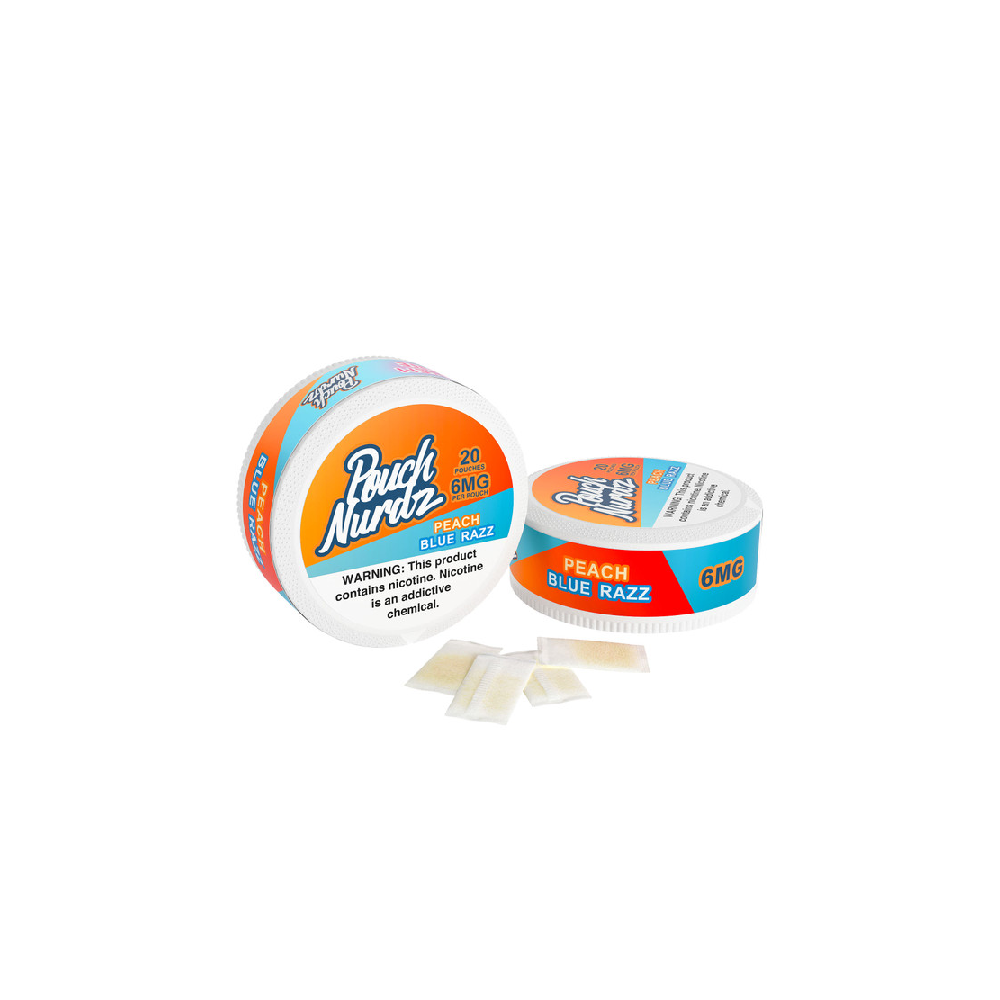 Pouch Nurdz Nicotine Pouch (20ct Can)(5pc Display) Peach Blue Razz
