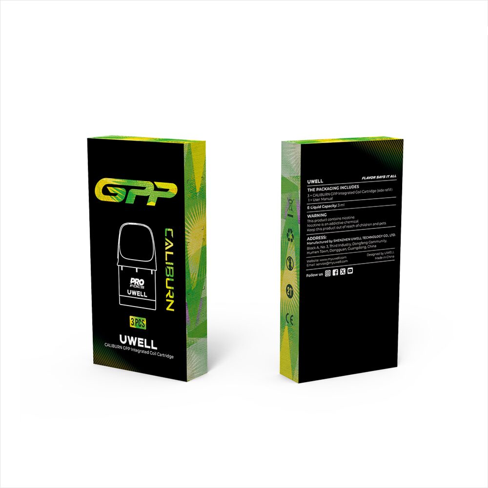 Uwell Caliburn GPP Replacement Pods 1.2ohm with packaging