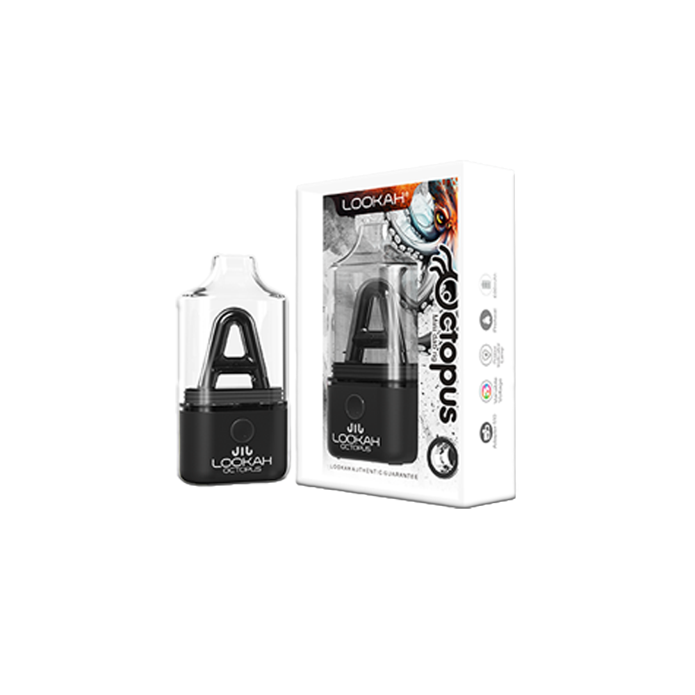 Lookah (Wax Vaporizer) Octopus E-Rig Black with packaging