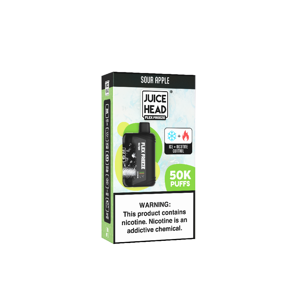 Juice Head Flex Freeze Disposable Sour Apple packaging