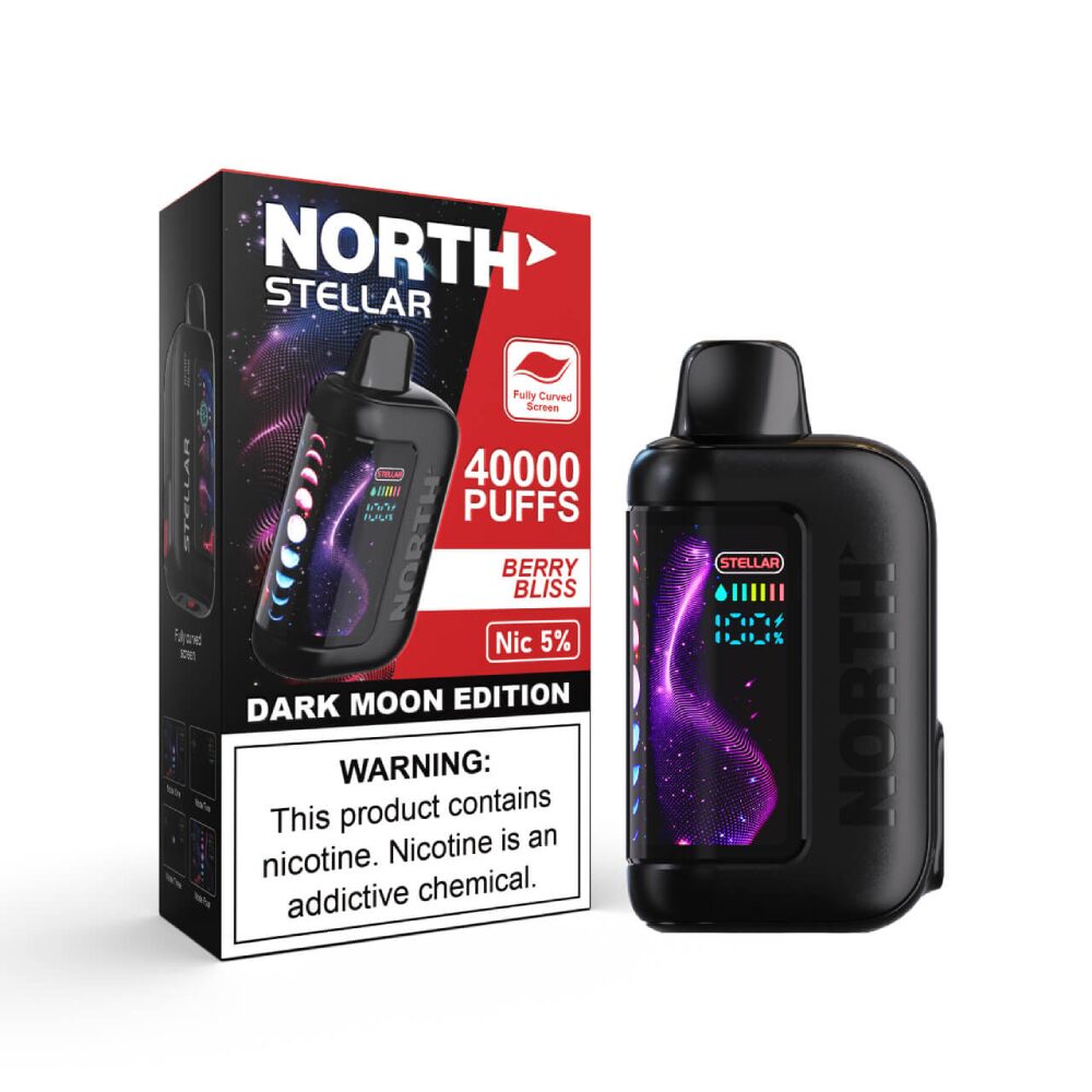 North Stellar 40K Dark Moon Edt. Disposable Berry Bliss with packaging