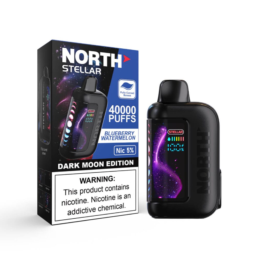 North Stellar 40K Dark Moon Edt. Disposable Blueberry Watermelon with packaging