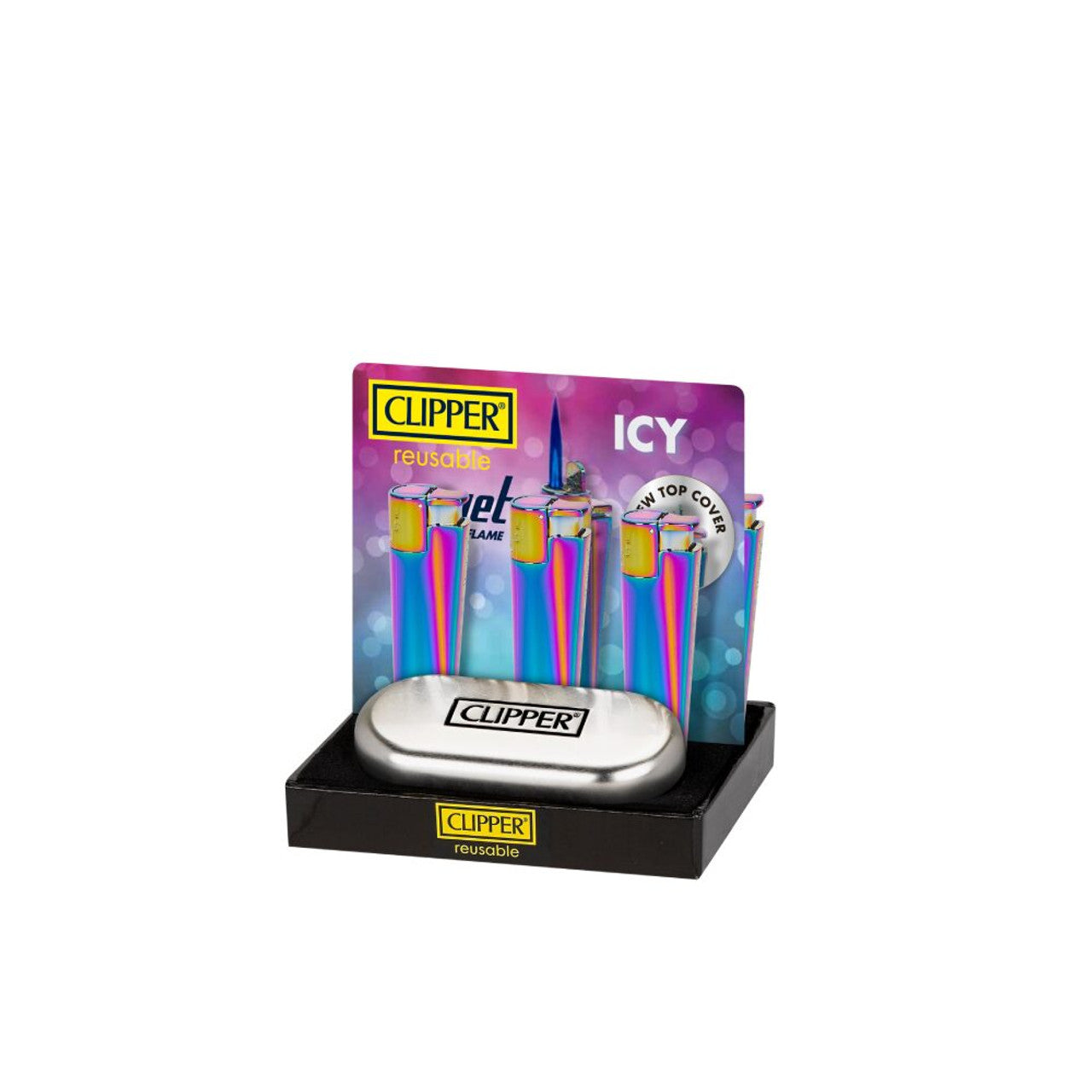 Clipper (DSPLY 12pc)(Lighter) CMKJ11 Jet Flame with packaging