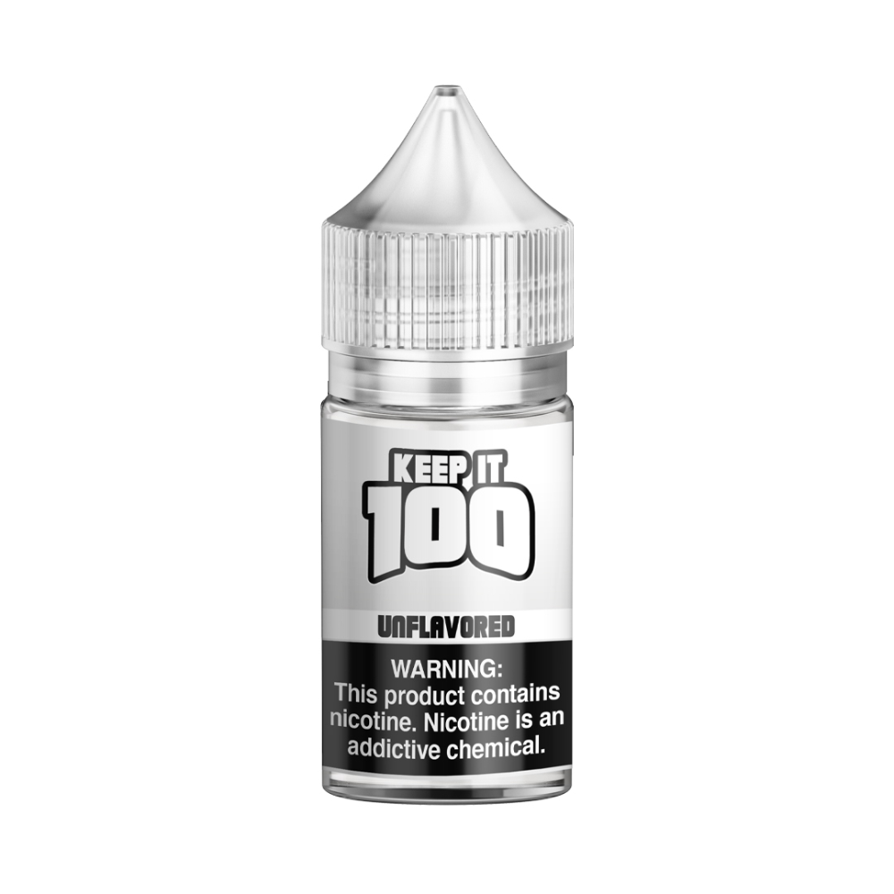 Unflavored Keep It 100 Salts 30mL bottle