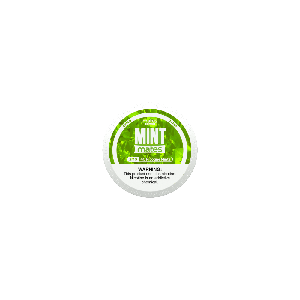 MintMates (DSPLY 5pc)(Nic Mints)(40ct Can)(SAS) Citrus 2mg