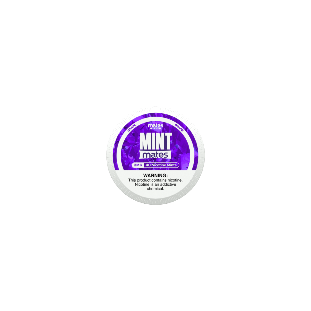 MintMates (DSPLY 5pc)(Nic Mints)(40ct Can)(SAS) Grape 2mg