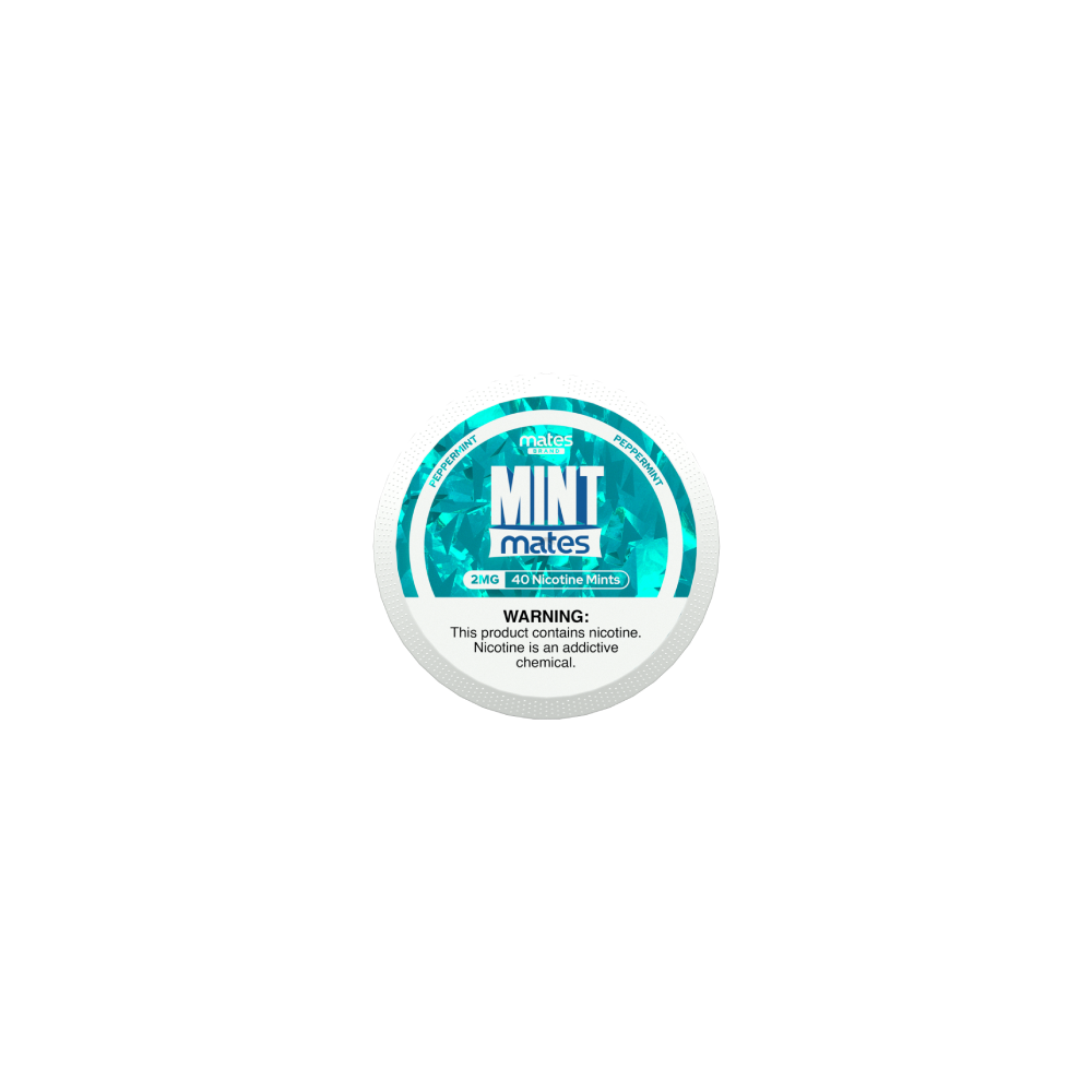 MintMates (DSPLY 5pc)(Nic Mints)(40ct Can)(SAS) Peppermint 2mg