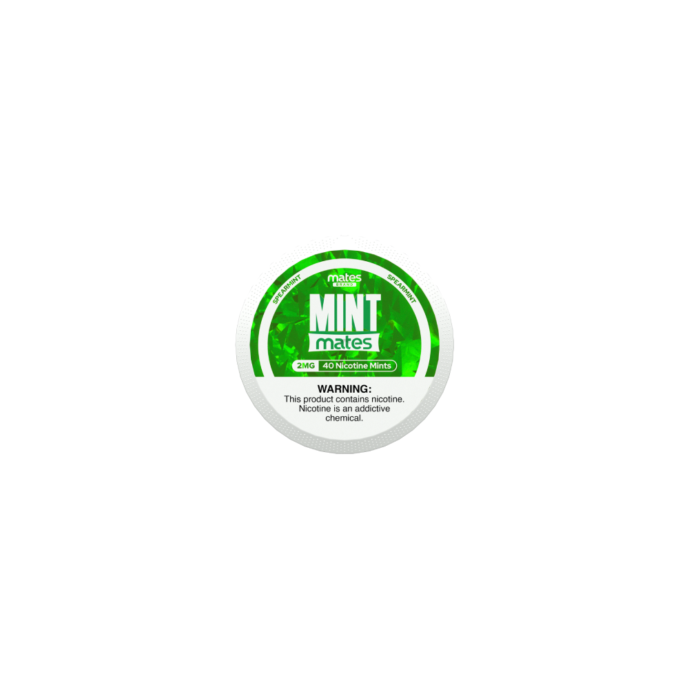 MintMates (DSPLY 5pc)(Nic Mints)(40ct Can)(SAS) Spearmint 2mg