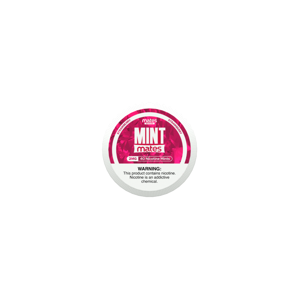 MintMates (DSPLY 5pc)(Nic Mints)(40ct Can)(SAS) Strawberry 2mg