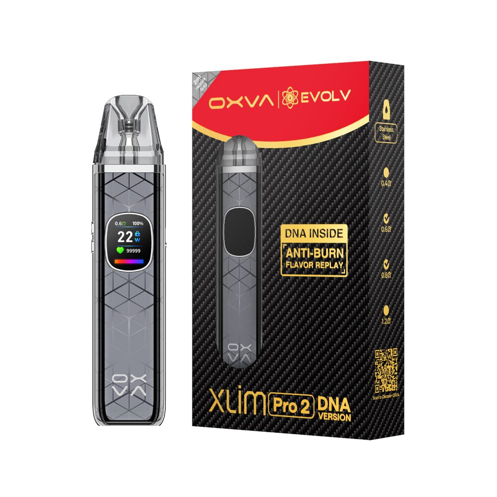 OXVA Xlim Pro 2 Pod System DNA Version: Nebula Gray with packaging