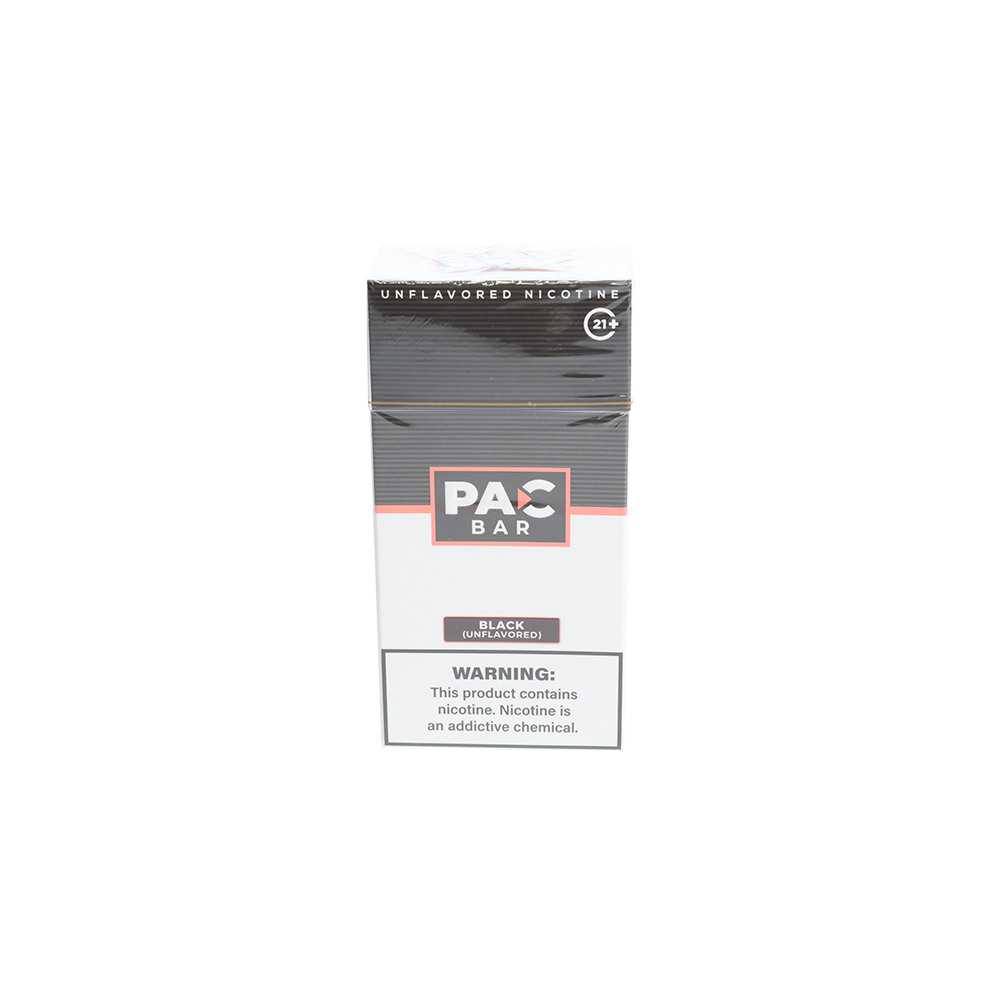 Pac Bar Disposable Unflavored Black packaging