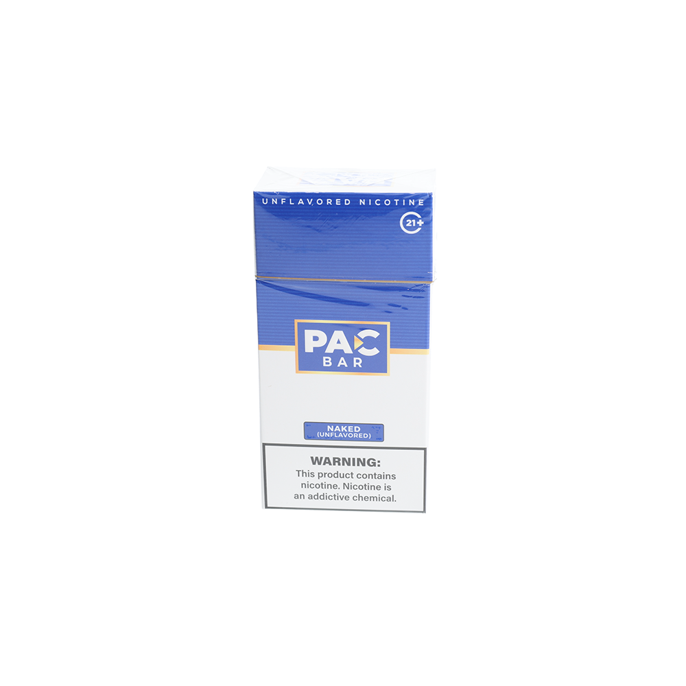 Pac Bar Disposable Unflavored Naked packaging