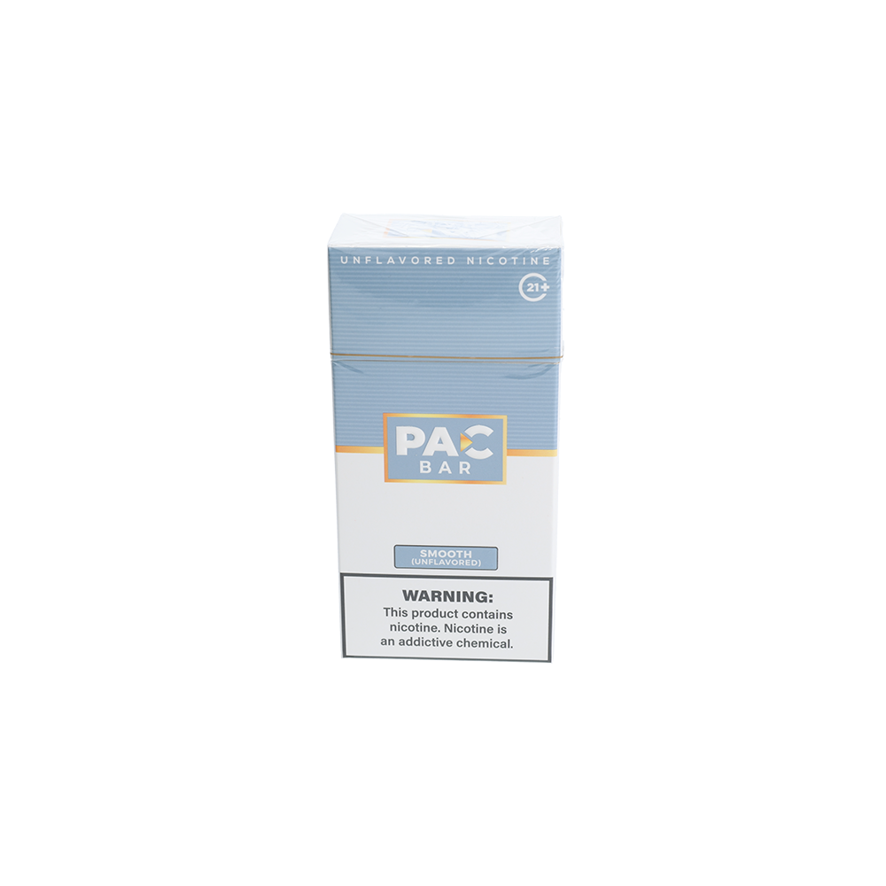 Pac Bar Disposable Unflavored Smooth packaging