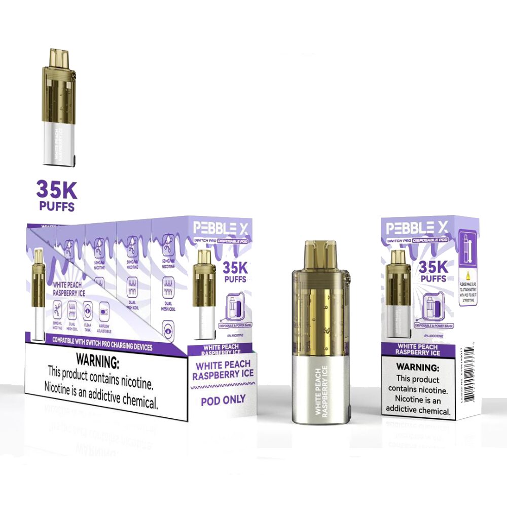 Pebble X Disposable Pod Watermelon Raspberry Ice with packaging