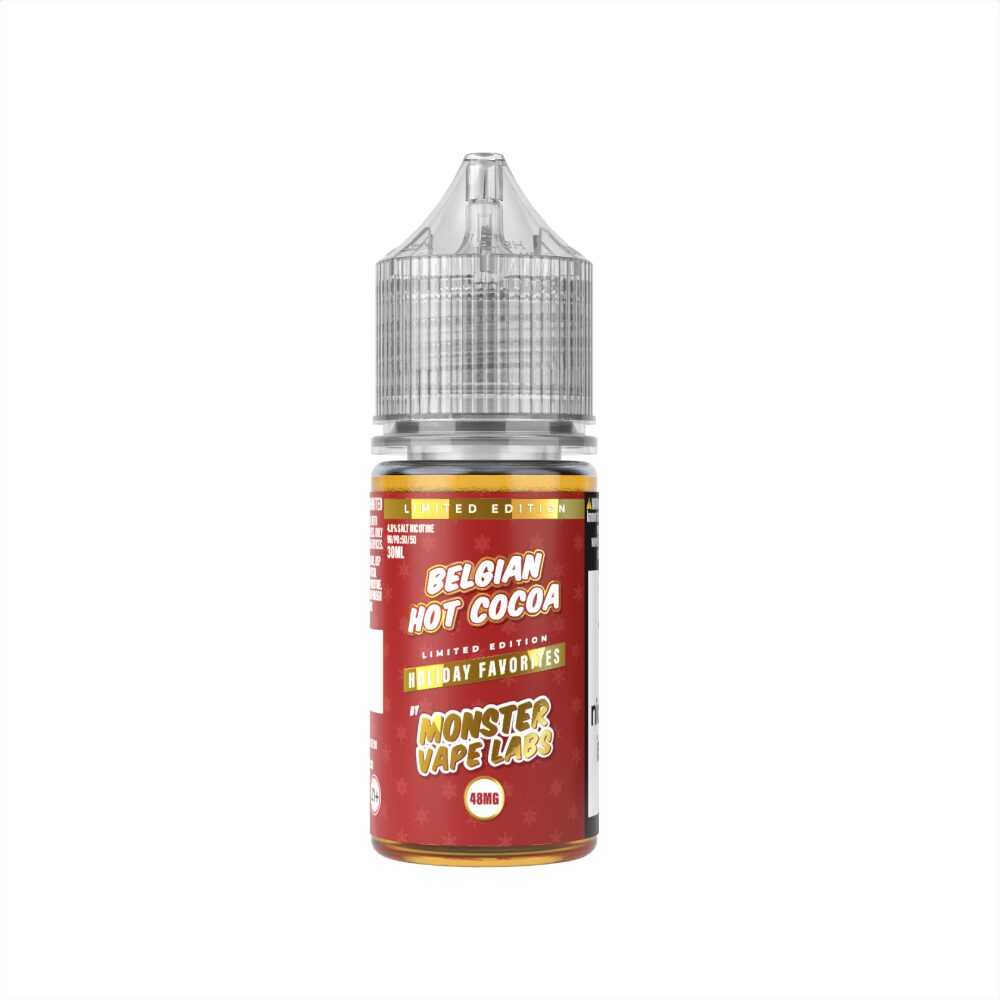 Belgian Hot Cocoa Jam Monster Holiday Salts 30mL 48mg bottle