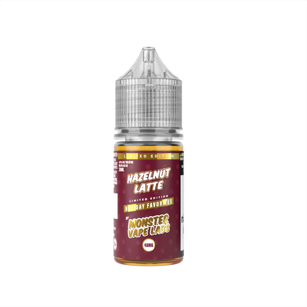 Hazelnut Latte Jam Monster Holiday Salts 30mL 48mg bottle
