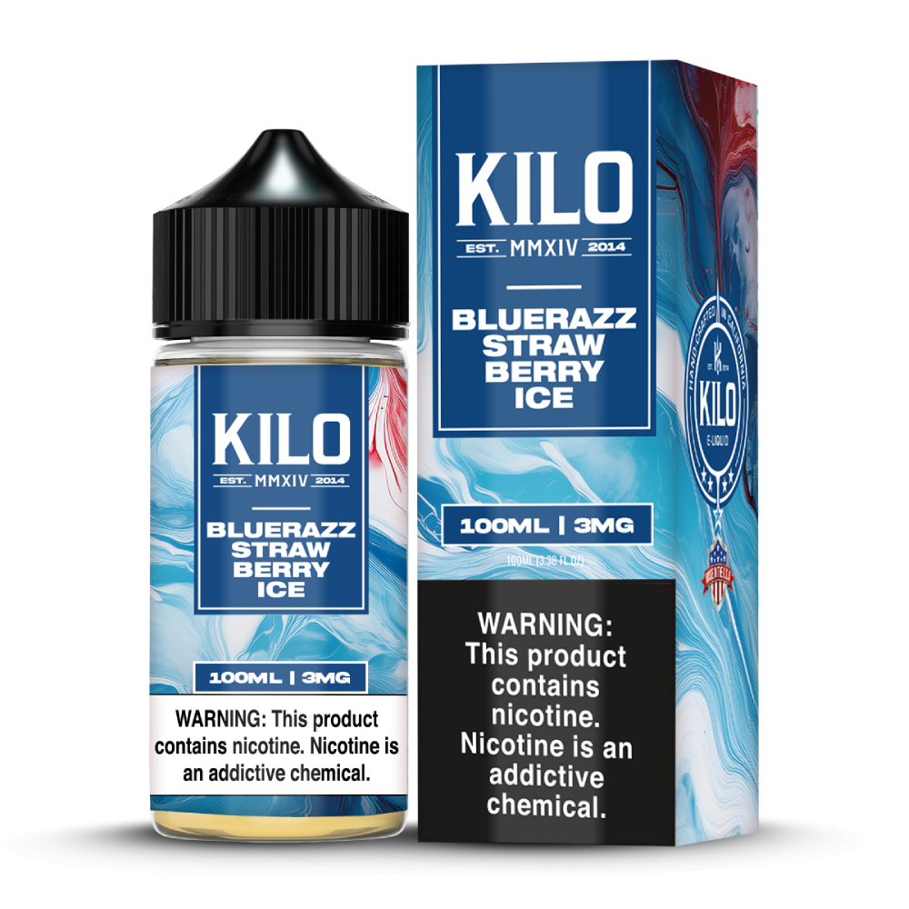 Bluerazz Strawberry Ice Kilo 100mL with packaging