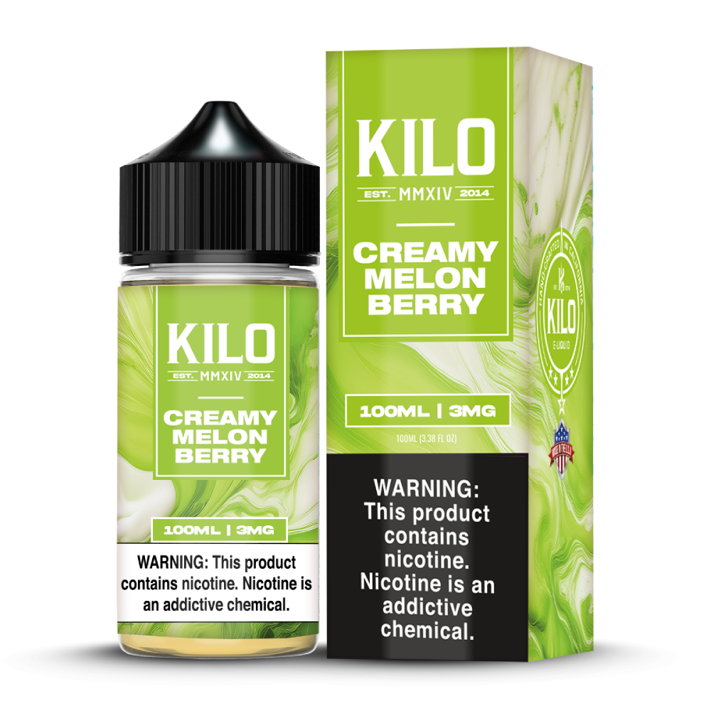 Creamy Melon Berry Kilo 100mL with packaging