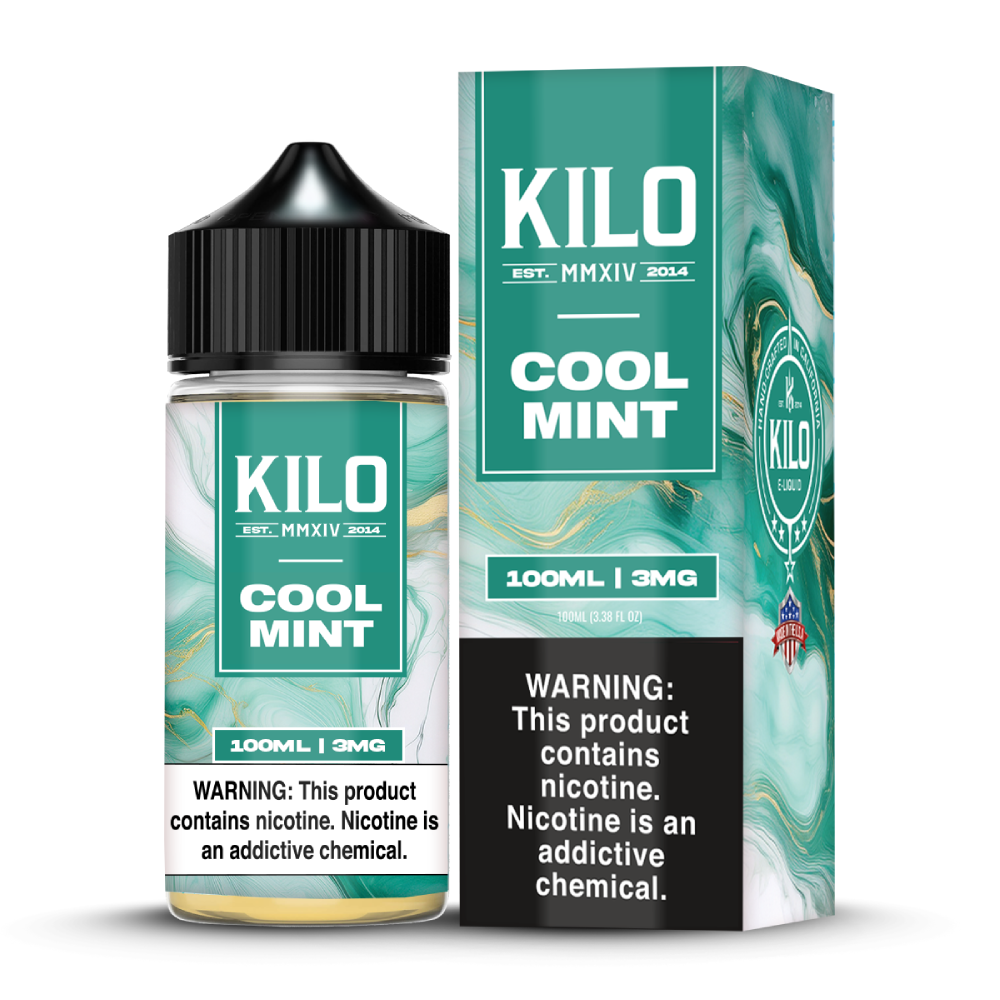 Cool Mint Kilo 100mL with packaging