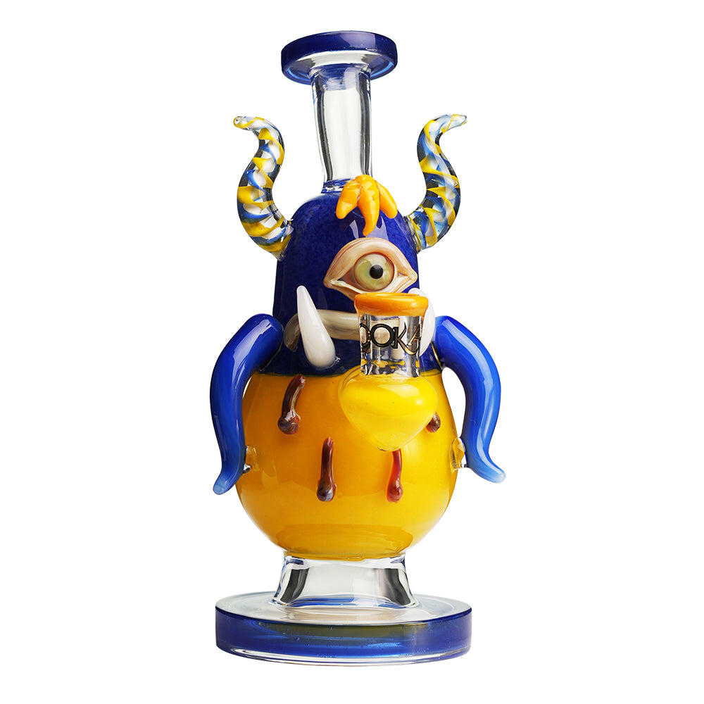 Lookah 8″ Mini One-eyed Big-bellied Monster Glass Water Pipe (WPC1205) Dark Blue