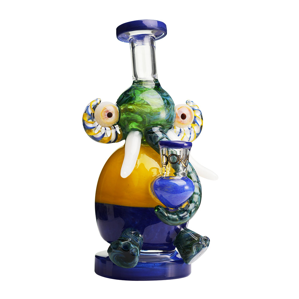 Lookah 8″ Mini Multicolored Elephant Dab Rig (WPC1209) Dark Blue
