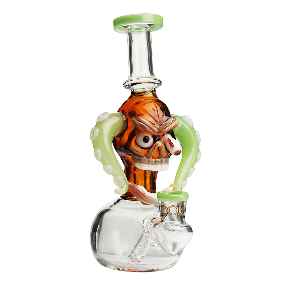 Lookah 8” Mini Cool Excitement Skull Dab Rig (WPC1214) Green