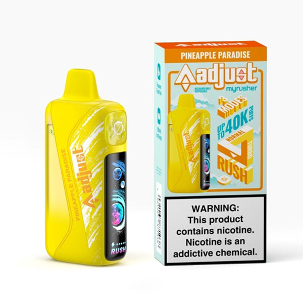 Adjust MyRusher Disposable pineapple paradise with packaging