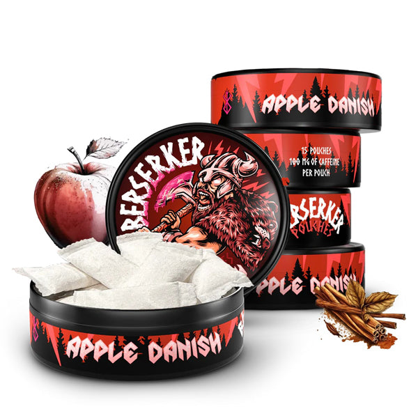 Berserker (Caffeine Pouch)(15ct Can)(5pc Display) apple danish