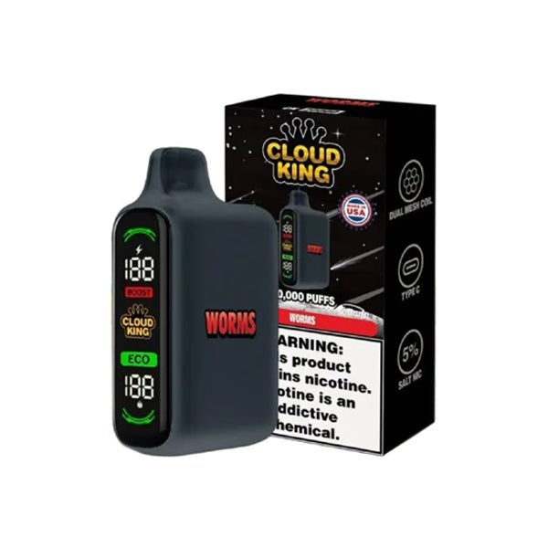 Cloud King Disposable worms with packaging