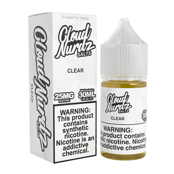 Clear Cloud Nurdz Salts 30mL with packaging