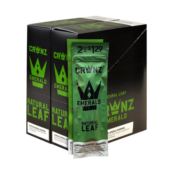 Crwnz Natural Leaf emerald packaging