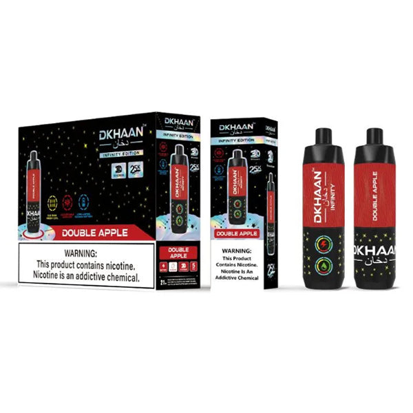 Dkhaan Infinity Disposable double apple with packaging