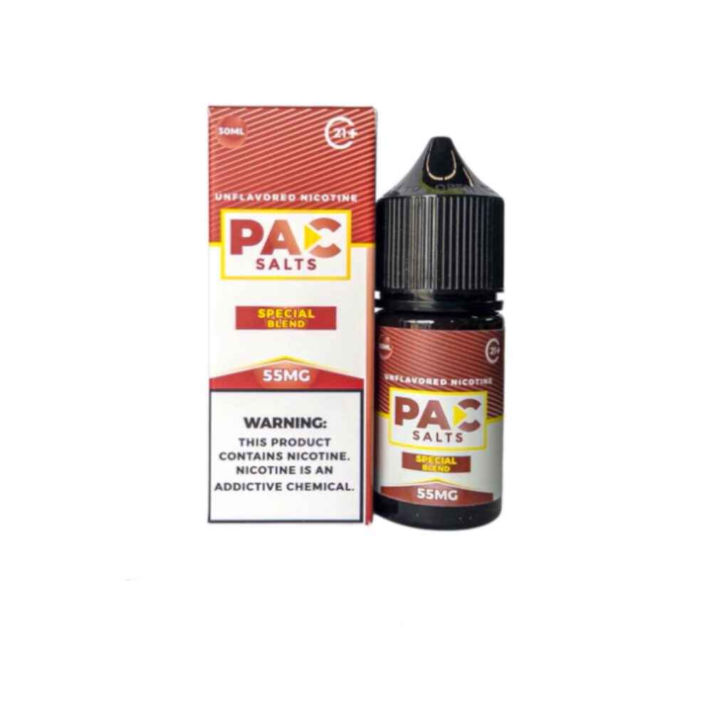 Special Blend PAC Salts 30mL 55mg bottle with packaging