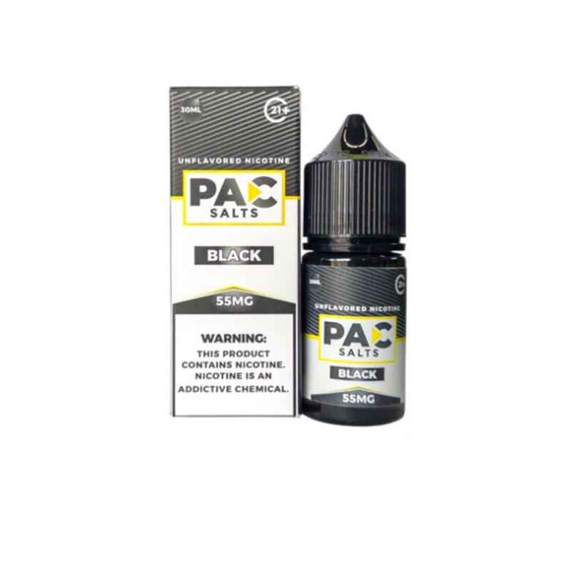 Black PAC Salts 30mL 55mg bottle with packaging