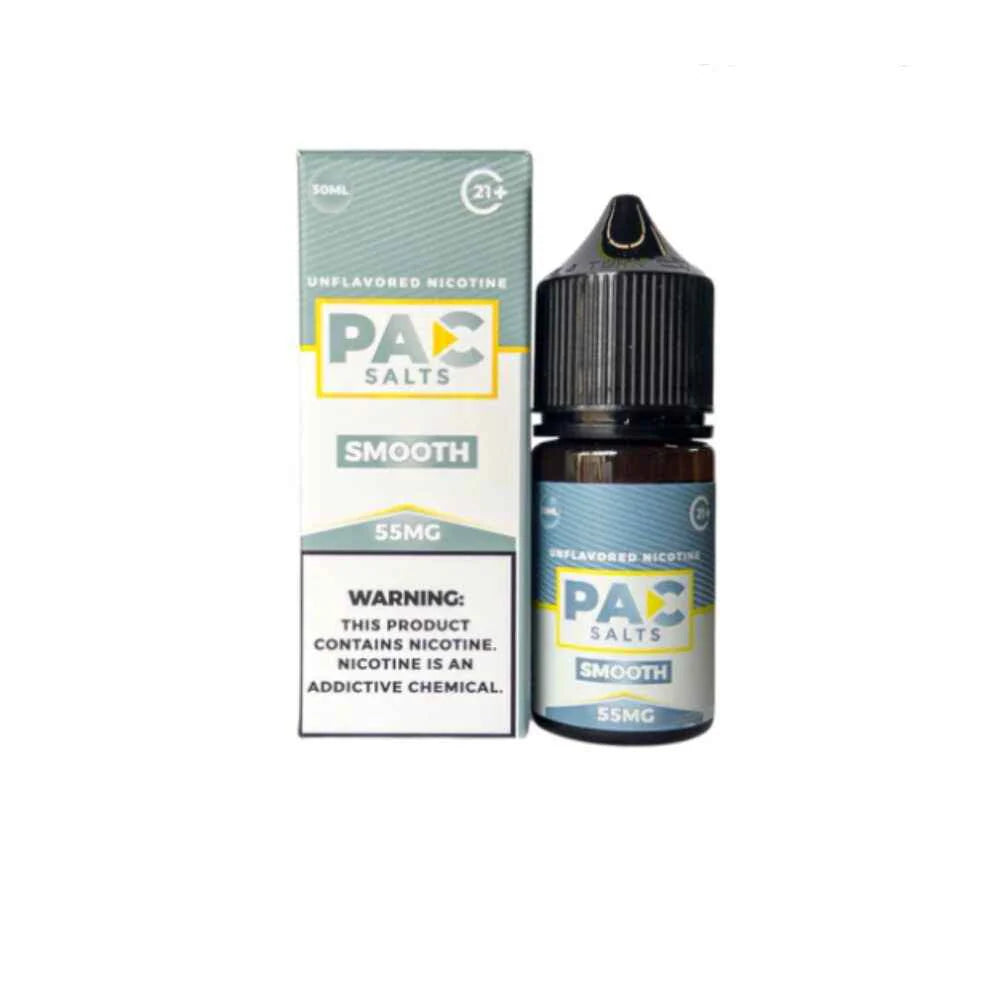 Smooth PAC Salts 30mL 55mg bottle with packaging