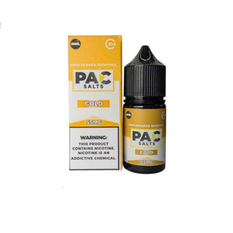 Gold PAC Salts 30mL 55mg bottle with packaging