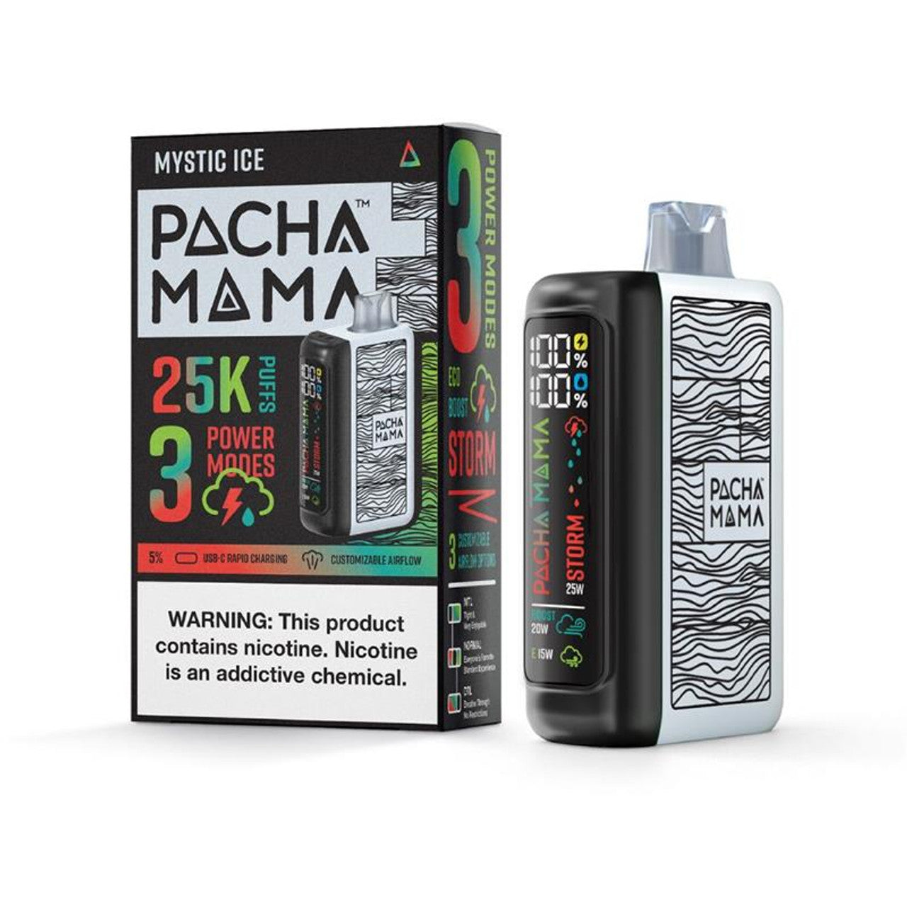 Pachamama 25k Disposable Mystic Ice with packaging